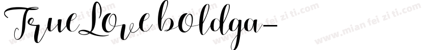 TrueLove boldga字体转换